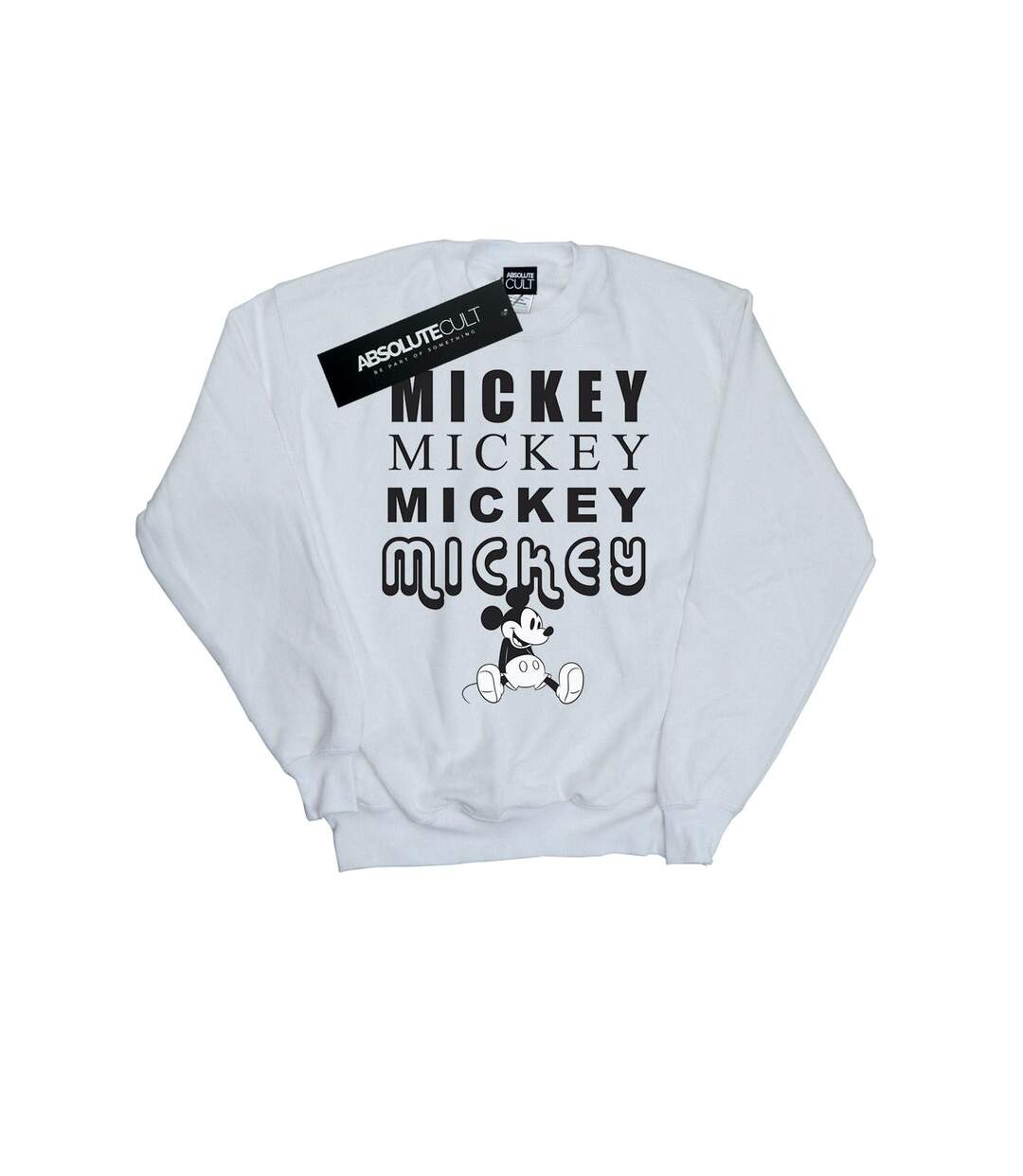 Disney Sweat-shirt Mickey Mouse Sitting pour femme/femme (Blanc) - UTBI26829-1