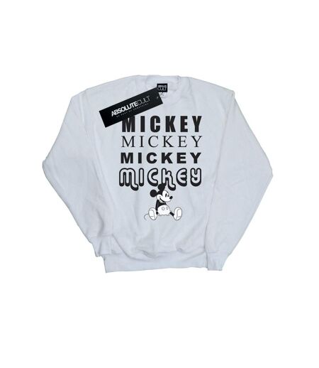 Disney Sweat-shirt Mickey Mouse Sitting pour femme/femme (Blanc) - UTBI26829