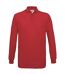 Polo homme manches longues - PU414 - rouge
