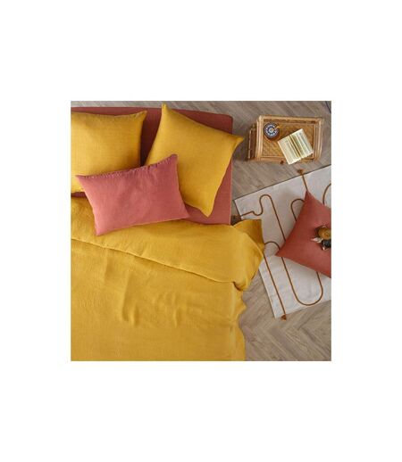 Housse de Couette Lin Adorable 260x240cm Jaune Ocre