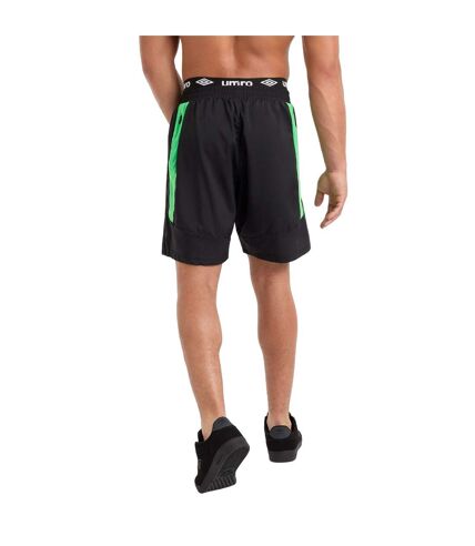 Umbro Mens Pro Woven Training Sweat Shorts (Black/Andean Toucan)