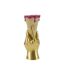 Vase Déco en Résine Cône 31cm Or-3