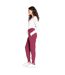 Womens/ladies High Waist Joggers Bordeaux PJ Salvage-4