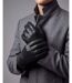 Isotoner Gants homme tactiles, en cuir de chèvre, doublé imitation micro-fourrure-2