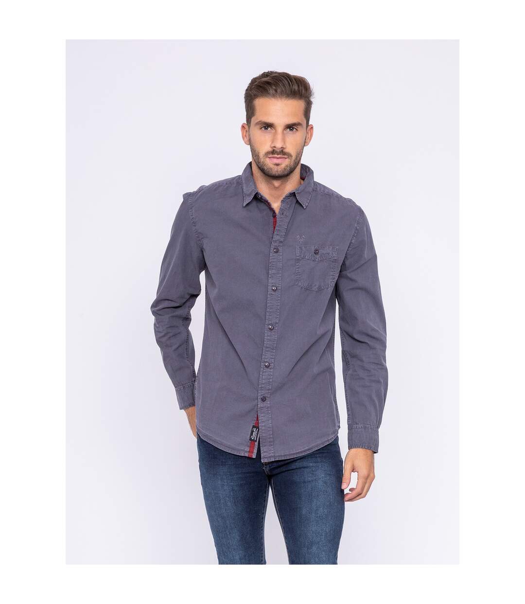 Chemise manches longues pur coton TILMO-1