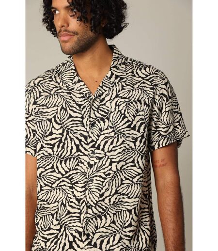 Chemise homme viscose à manches courtes et motif tropical JOSIAS