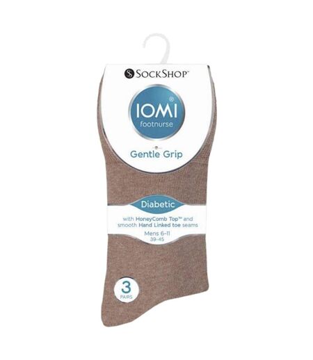 6 Pack Mens Non Elastic Cotton Diabetic Socks with Seamless Toe