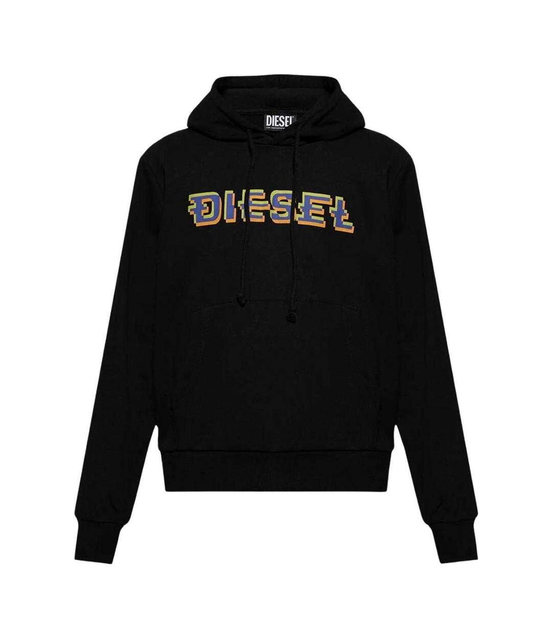 Mens Pixel Logo Hoodie Black Diesel-1