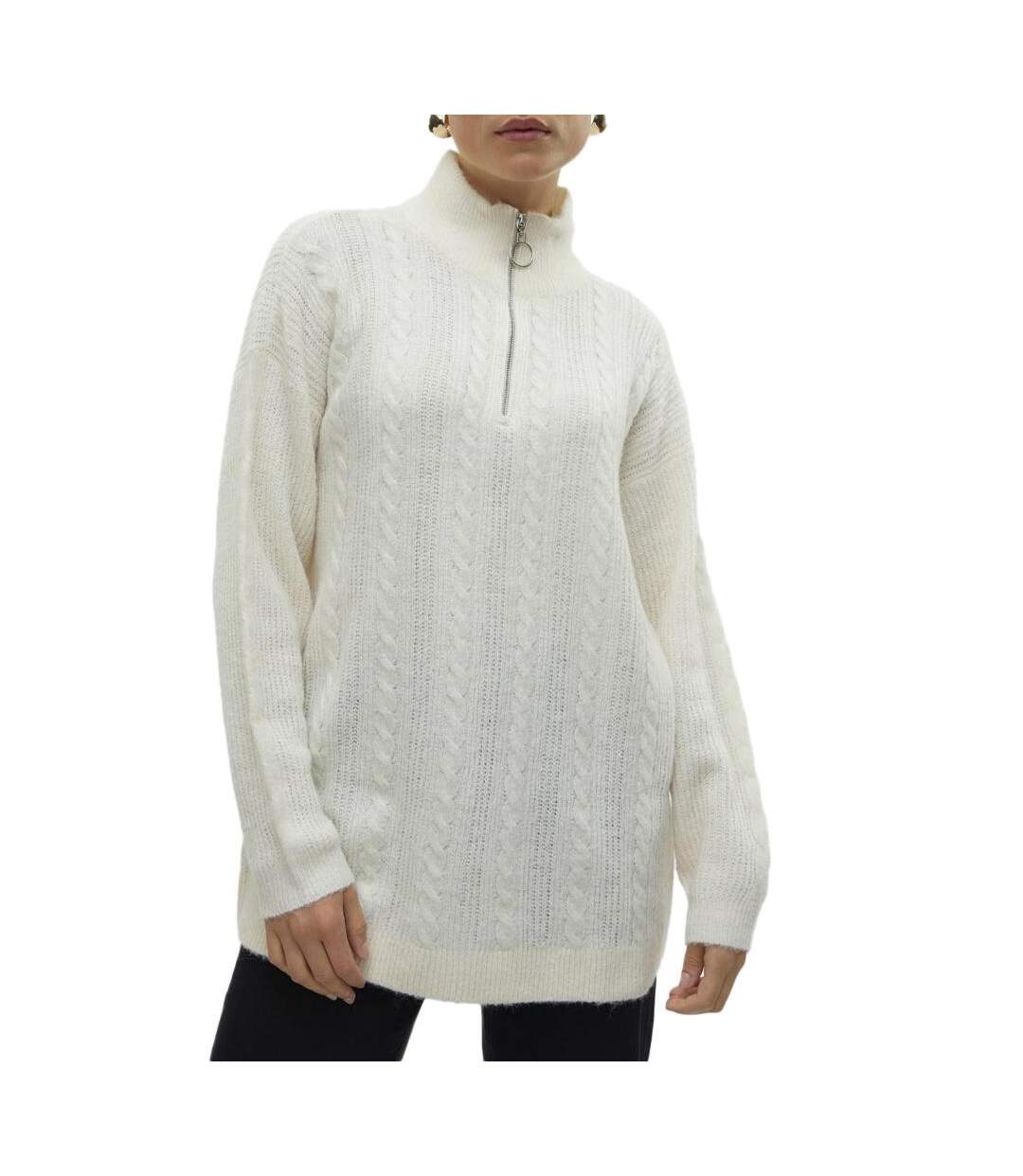 Pull 1/4 zip  femme vero moda mili-1