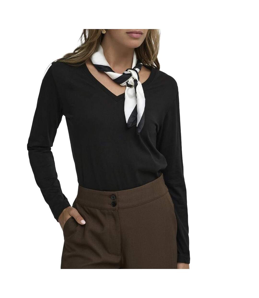 T-shirt manches longues noir femme jdy rex-1