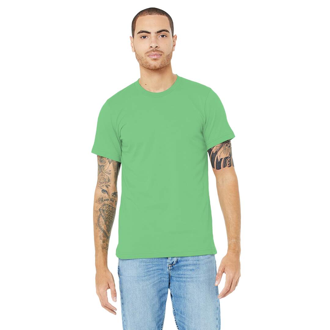 Canvas t-shirt jersey hommes vert chiné Bella + Canvas-2