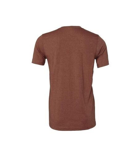 T-shirt Adulte Marron Orangé Chiné Bella + Canvas