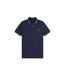 Polo Motif/style Double Pointe Homme Bleu Ardoise Fred Perry-2