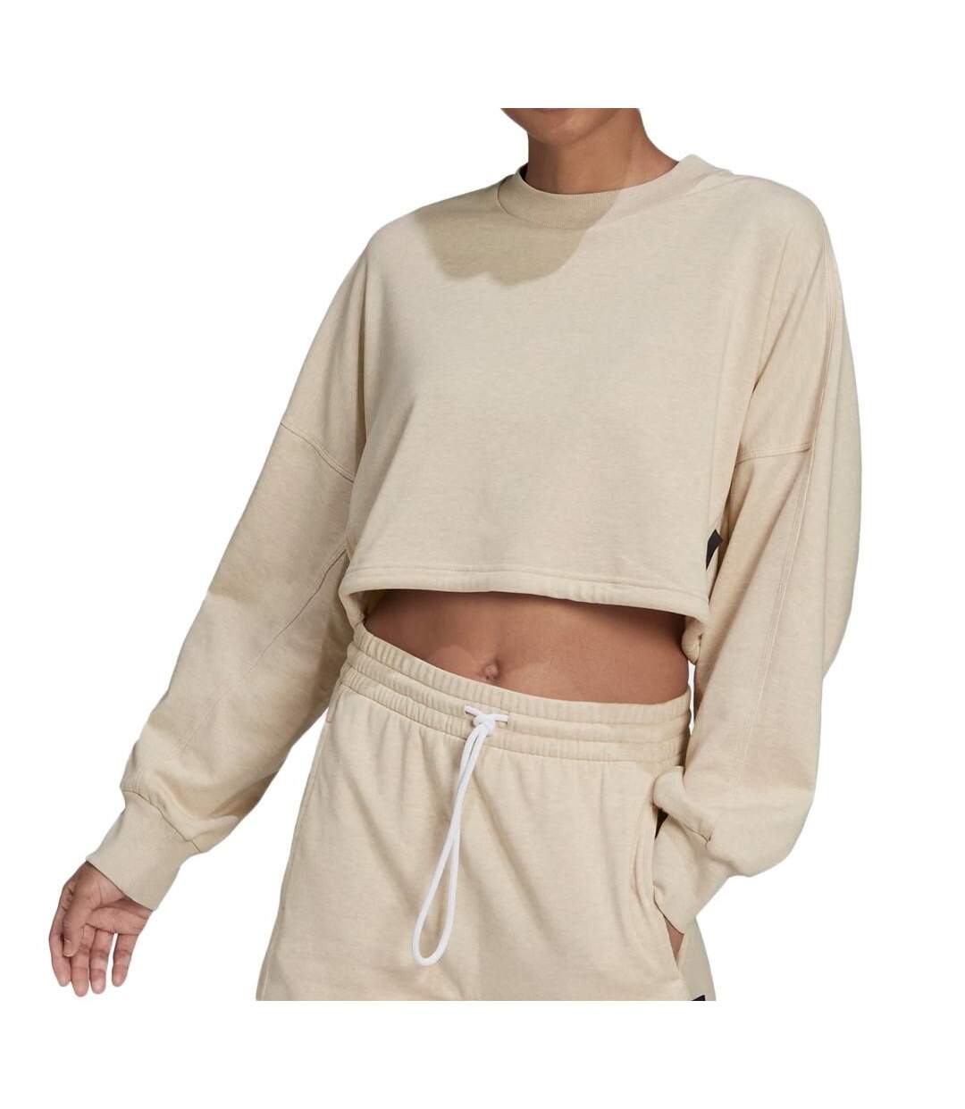 Sweat Court Beige Femme Adidas Crew - S-1