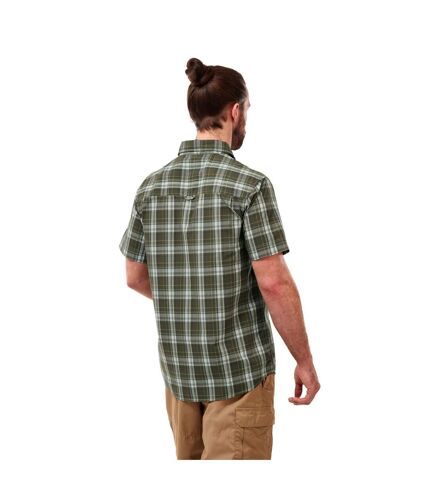 Craghoppers Mens Vernon Checked Short-Sleeved Shirt (Parka Green) - UTCG1680