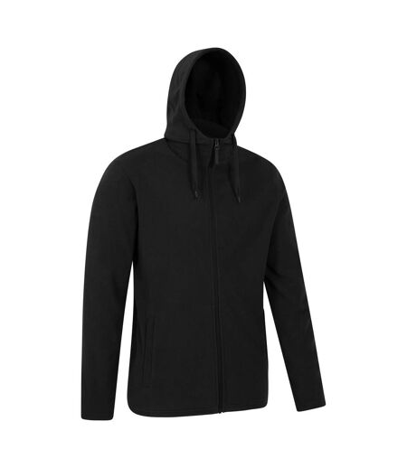 Mens Camber Fleece Full Zip Hoodie Black Mountain Warehouse