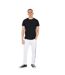 Mens Contrast Striped Taped Jeans White Brave Soul-1
