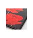 Tapis Déco Imprimé Coquelicots 50x80cm Noir & Rouge-3