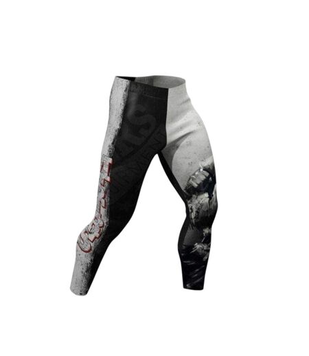Mens Mfc Dark Side Warrior Compression Leggings Black Grey Masters