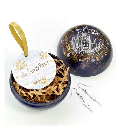 Harry Potter Yule Christmas Bauble (Navy/Gold/White) (One Size)