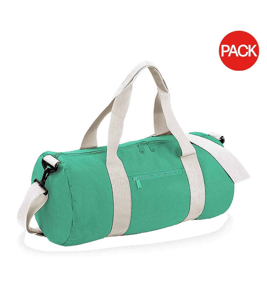 Lot de 2  Sac de voyage 20 litres taille unique vert menthe/blanc cassé Bagbase-1