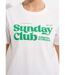 T-shirt blanc inscription Sunday Club-4