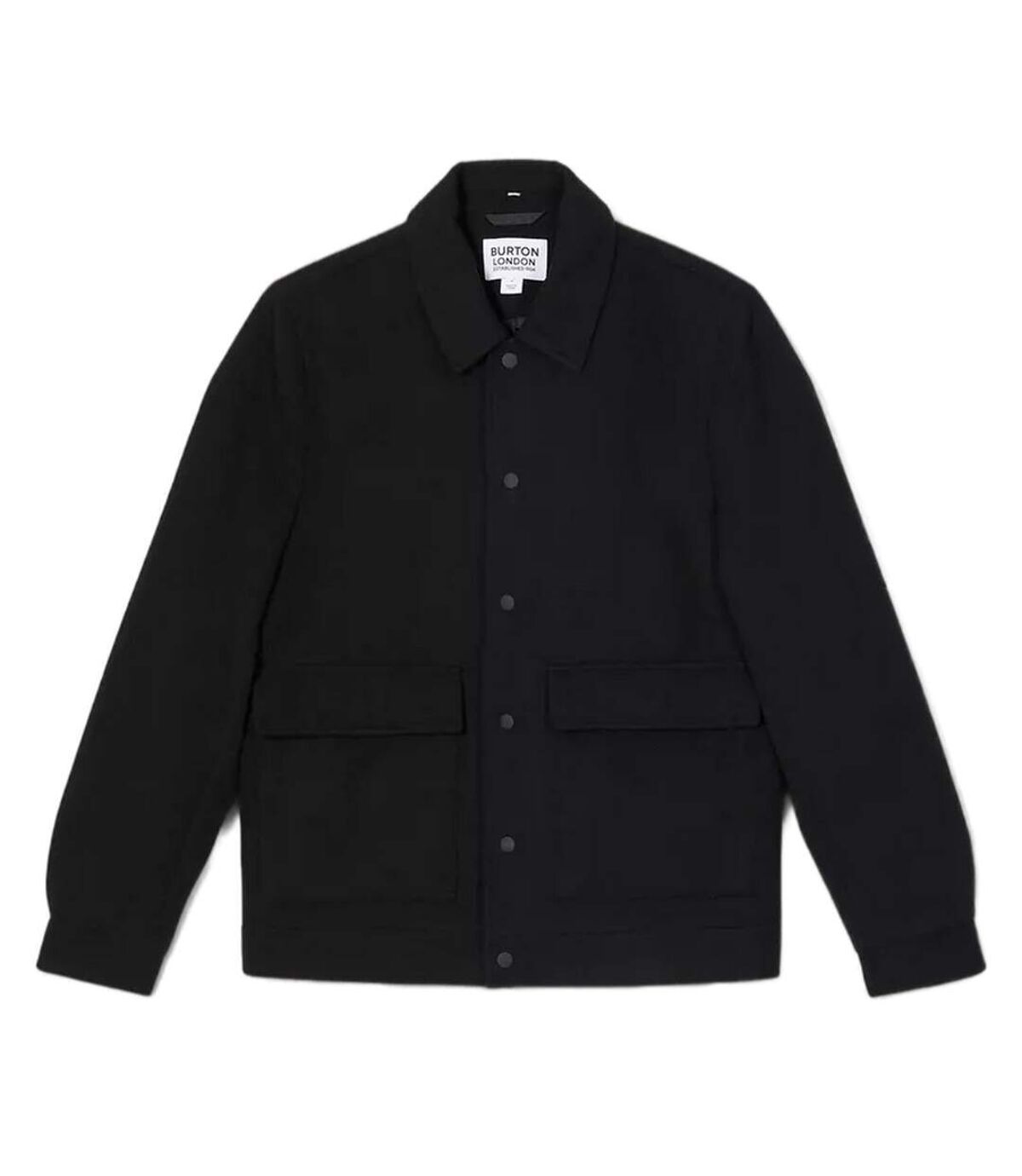 Burton Mens Faux Wool Shirt Jacket (Black)