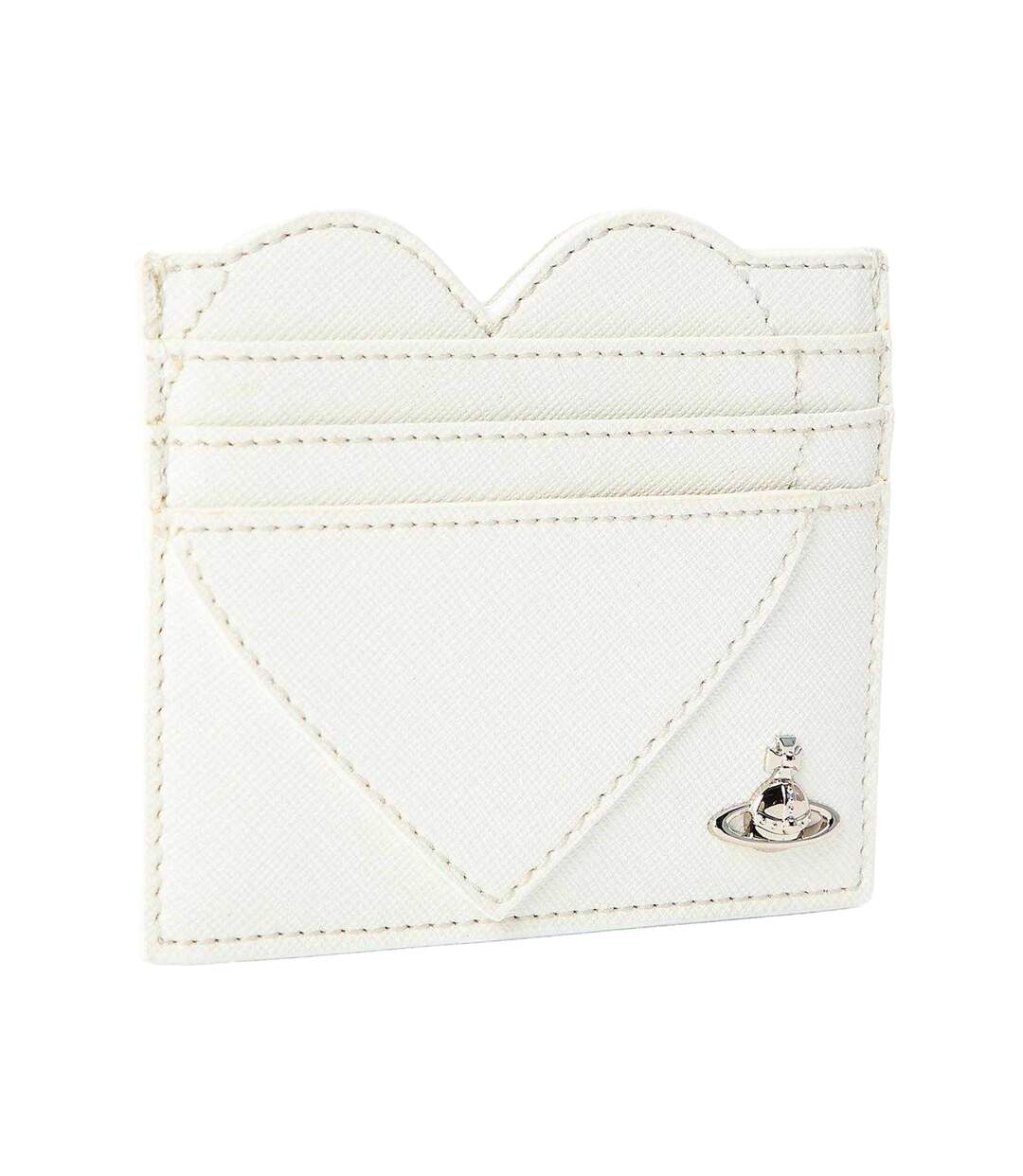 Heart Leather Card Holder One Size Off White Vivienne Westwood-3