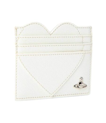Heart Leather Card Holder One Size Off White Vivienne Westwood