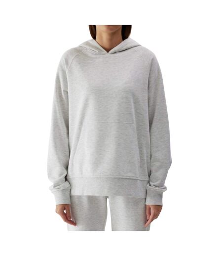 Sweat À Capuche F0955 Femme Gris Argenté 4F