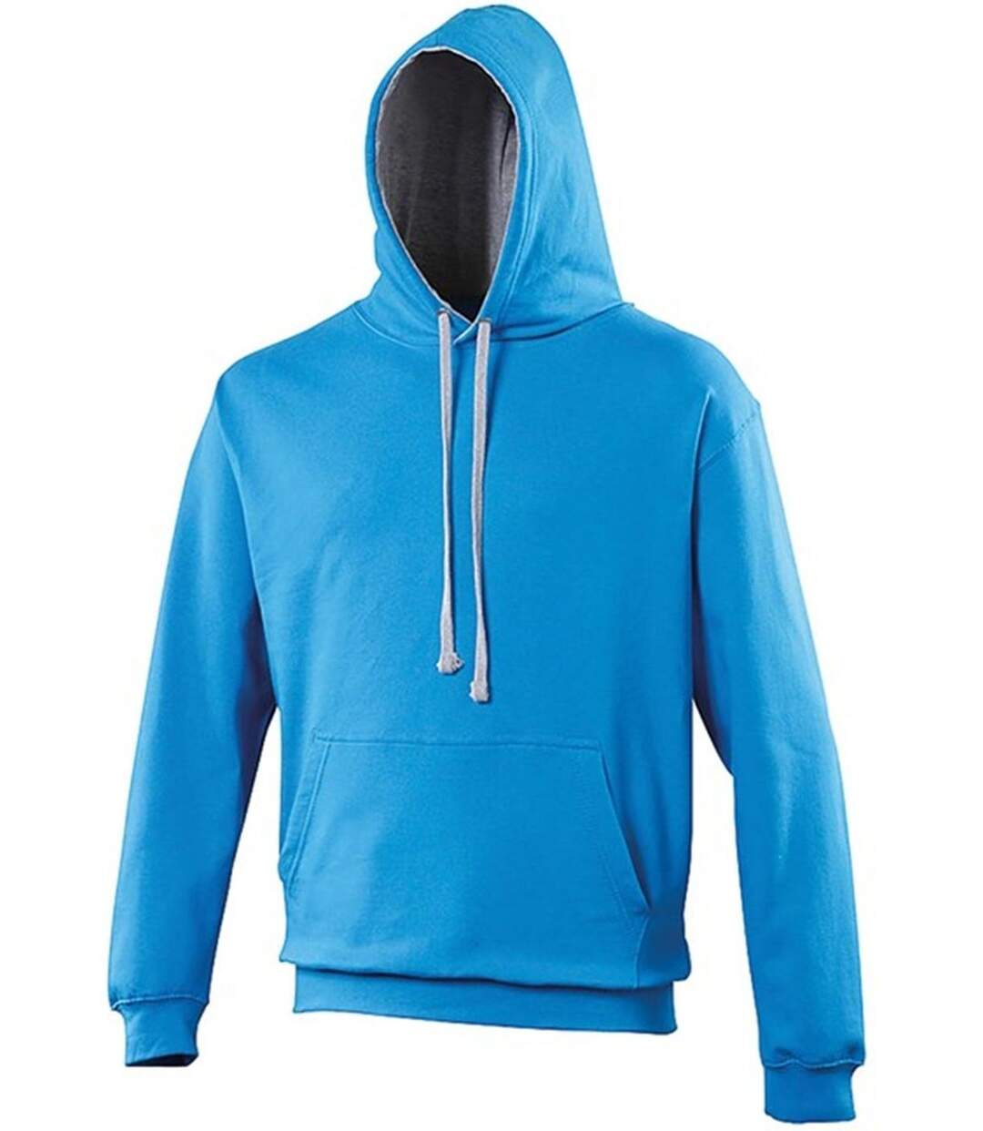 Sweat à capuche contrastée unisexe - JH003 - bleu roi et gris