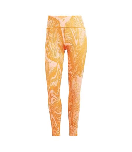Legging Motif/style Marbré Femme Orange Adidas