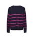 Pull marine/rose femme pieces sia-2