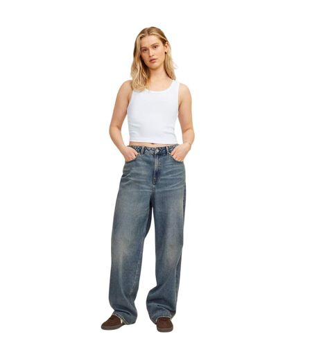 Haut Sans Manches Motif/style Côtelé Femme Blanc Vif JJXX