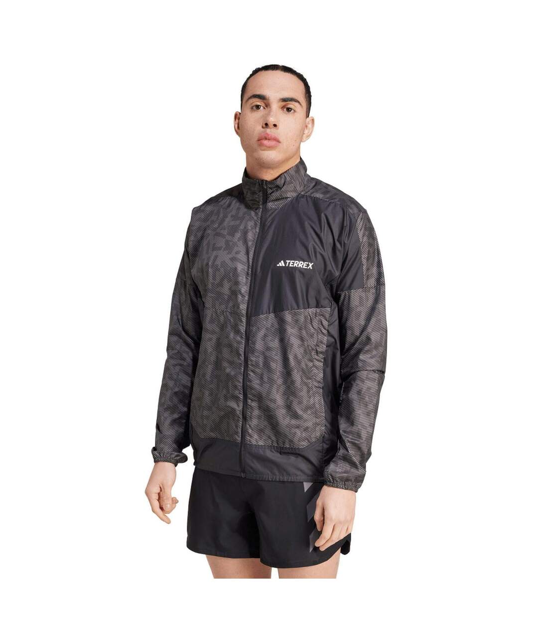 Veste Coupe-vent Terrex Trail Running Adulte Unisexe Charbon Adidas-1