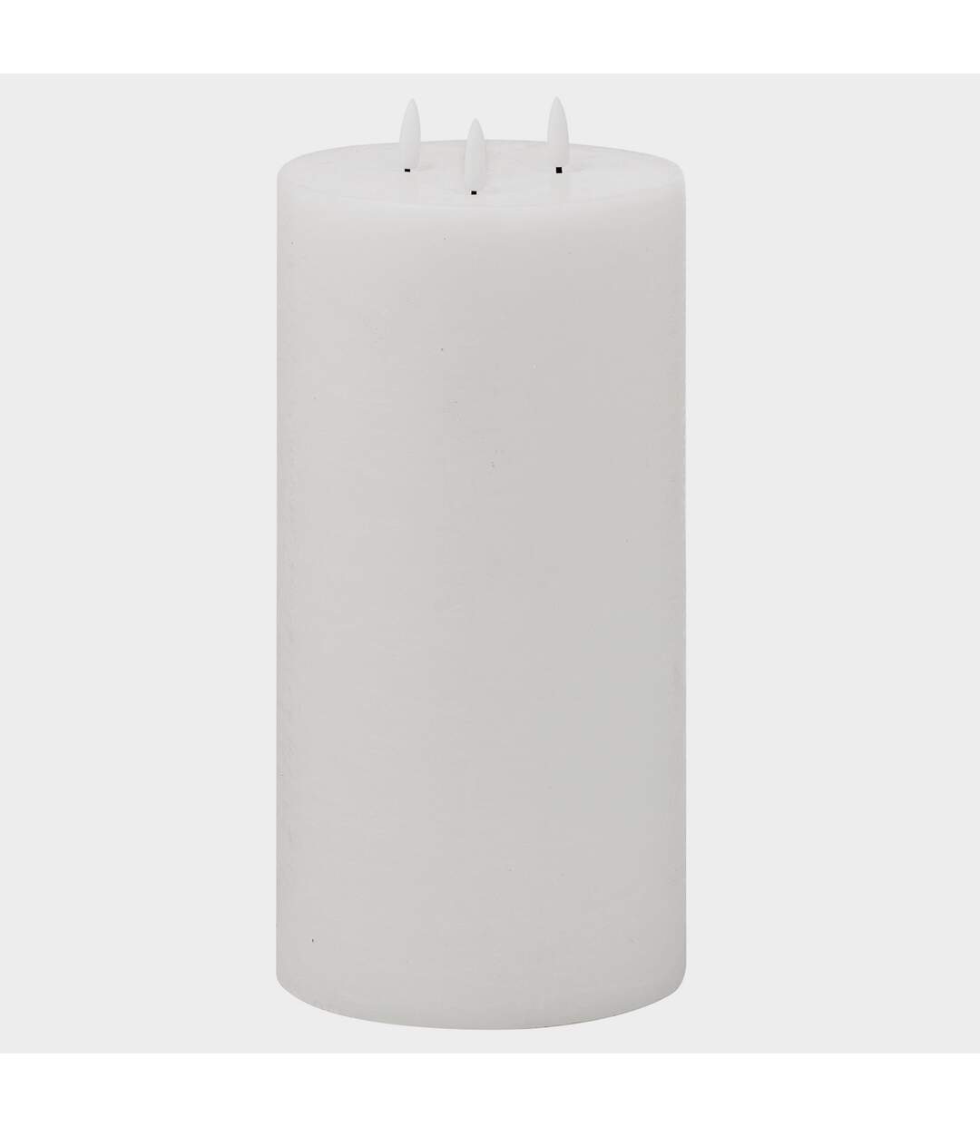 Luxe collection natural glow 3 wick electric candle 30cm x 15cm x 15cm white Hill Interiors