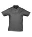 SOLS Mens Prescott Jersey Short Sleeve Polo Shirt (Dark Grey)