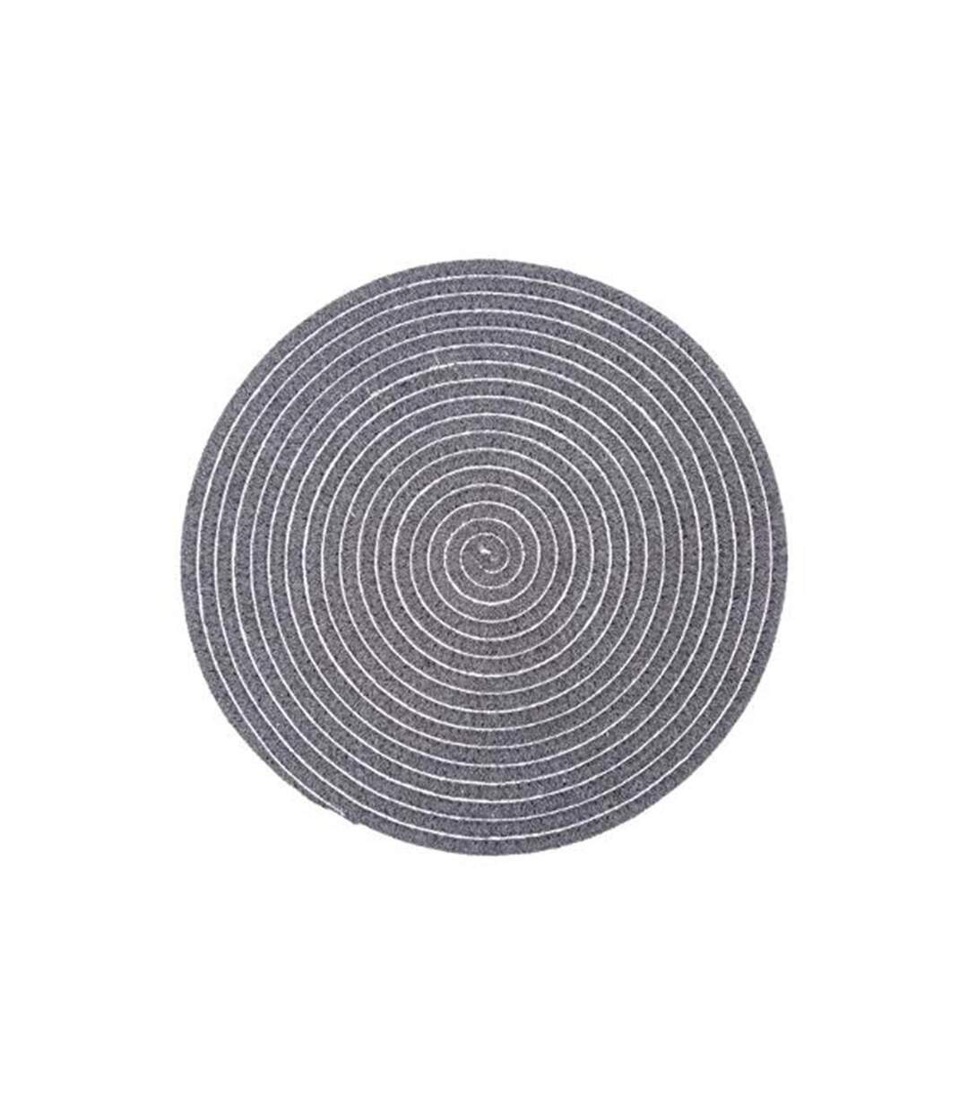 Set de Table Rond Déco Shiny 35cm Gris Foncé-1