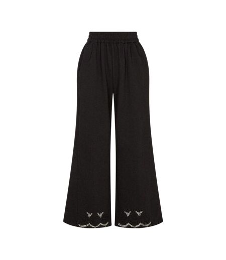 Pantalon Motif/style Brodé Marmalade Femme Noir Raffya