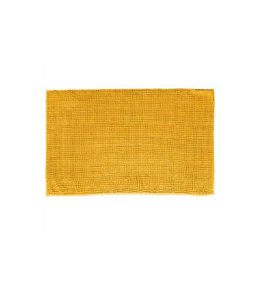 Tapis de Salle de Bain Chenille 50x80cm Jaune-1