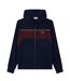 Mens Colour Block Full Zip Hoodie Navy Red Lacoste-2