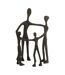 Statuette Déco Famille en Cercle 31cm Noir-1