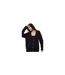 Womens/ladies Niamos Fishnet Button Through Cardigan Black Brave Soul-1