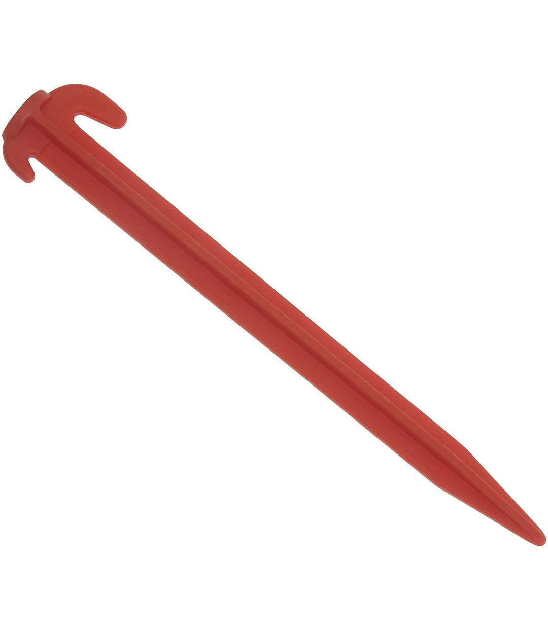 Pack of 5  Plastic 8in tent peg  one size red W4-3