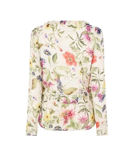 Womens/ladies Monica Long-sleeved Blouse White Multicoloured French Connection
