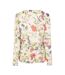 Womens/ladies Monica Long-sleeved Blouse White Multicoloured French Connection-3