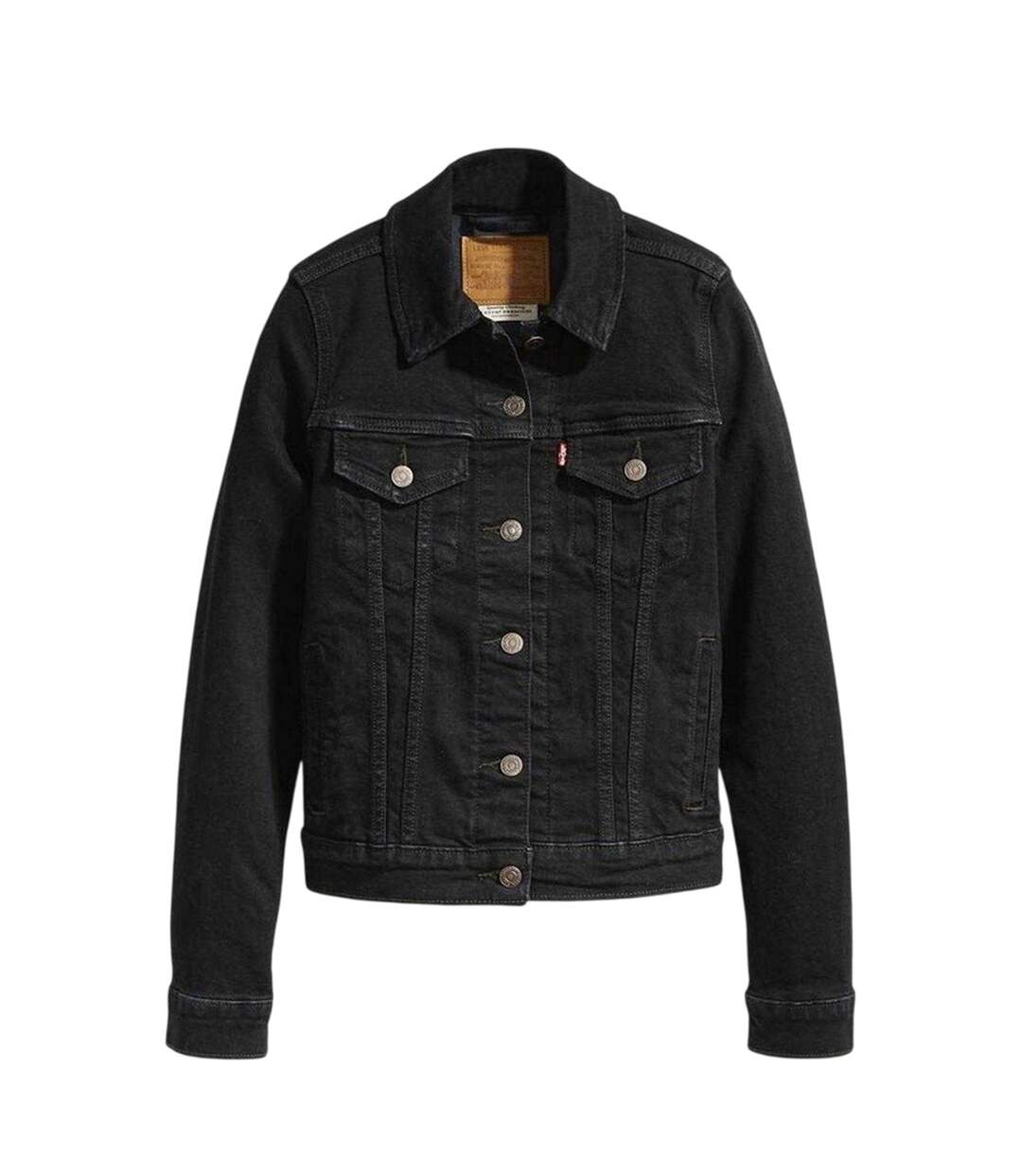 Veste Camionneur Manches Longues Motif/style Uni Femme Black Air Levis-2