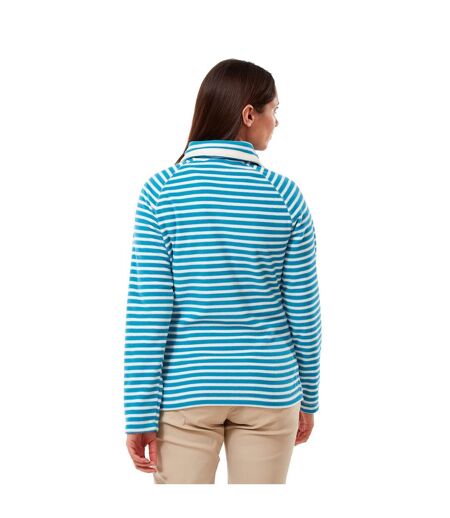 Craghoppers Womens/Ladies Natalia Stripe Half Zip Sweatshirt (Mediterranean Blue) - UTCG1505