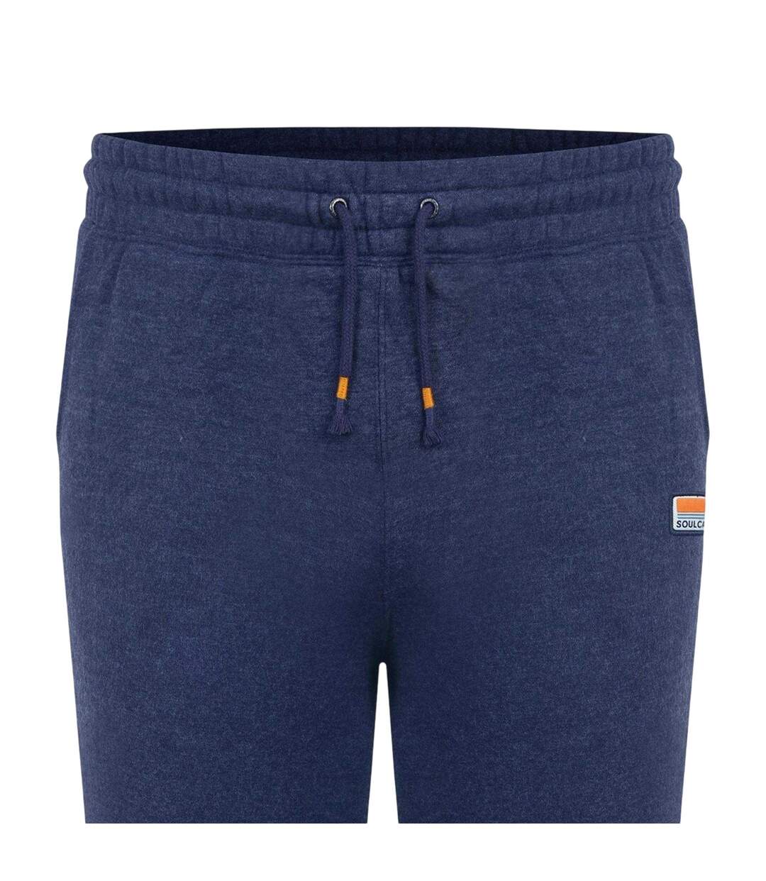 Mens Signature Fleece Jogging Bottoms Indigo Marl SoulCal-4