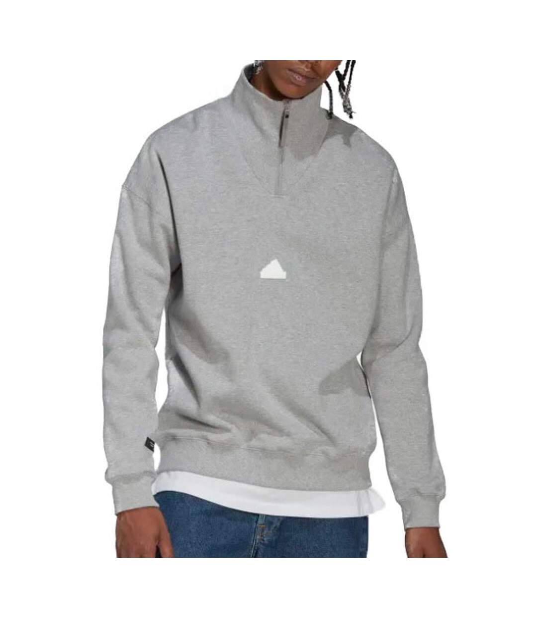 Sweat 1/4 Zip Gris Homme Adidas HN1945 - M-1